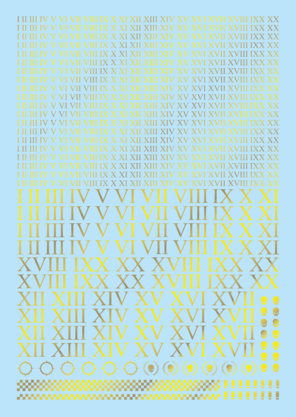 Roman Numerals - Gold