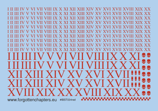 Roman Numerals - Red - Image 2